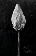 Monochrome Lotus Manifest — A Textured Vow in Black & White