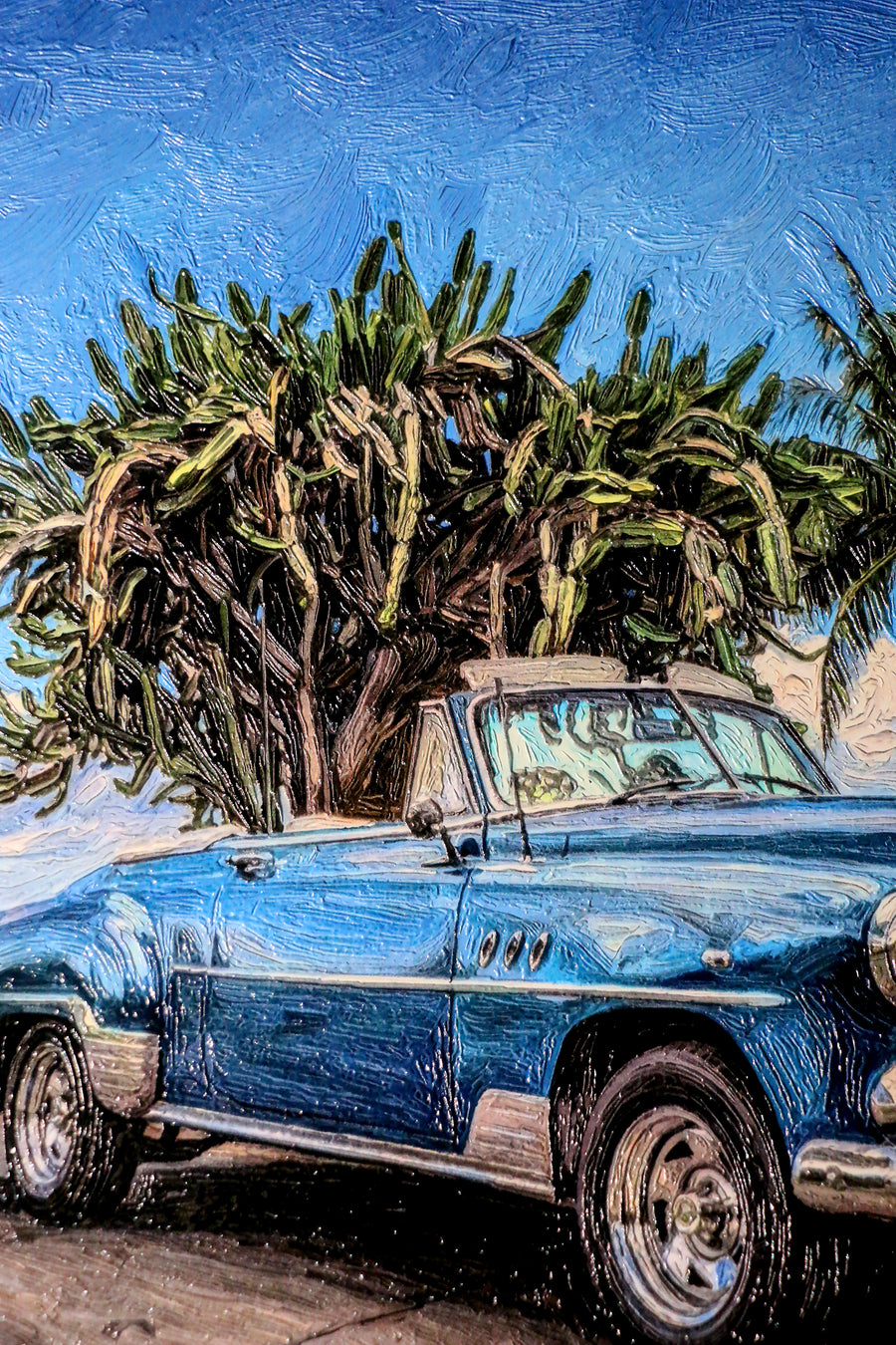 Azure Classic Cruise — 3D Haptic Embossed High-Gloss Luxury Wall Art