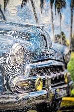 Azure Classic Cruise — 3D Haptic Embossed High-Gloss Luxury Wall Art