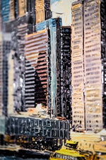 Metropolün Altın Kapısı: Brooklyn Köprüsü — 3D Haptik Kabartmalı Yüksek Parlak Lüks Tablo