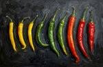 Radiant Spice Spectrum — 3D Haptic Embossed High-Gloss Luxury Wall Art