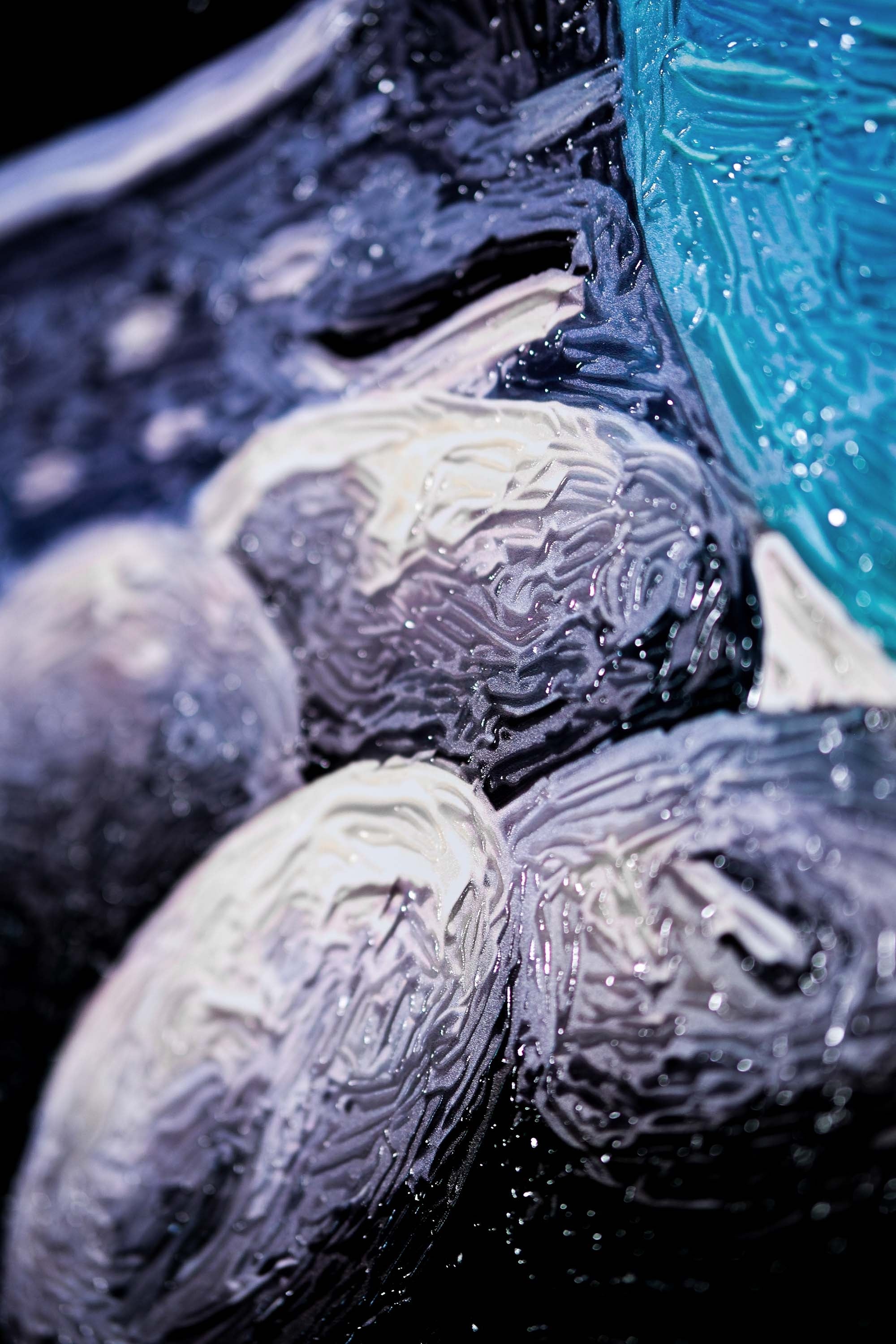 Zen Serenity Bloom — 3D Haptic Embossed High-Gloss Luxury Wall Art