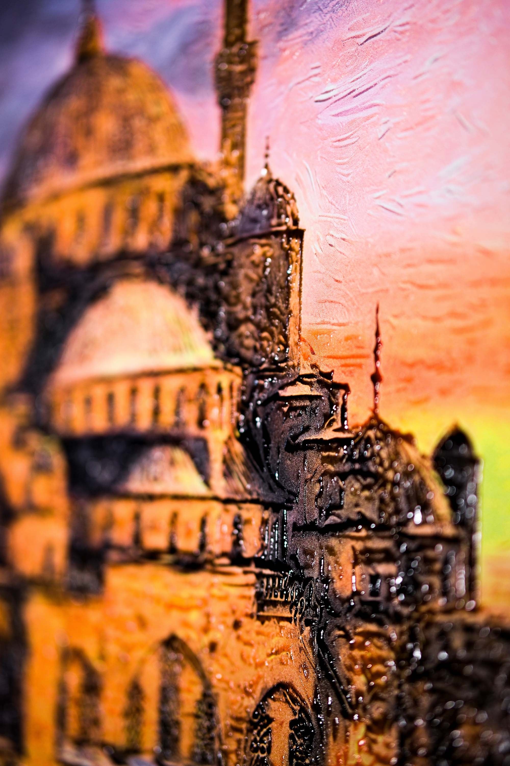 Eternal Sultan Ahmed Radiance — 3D Haptic Embossed High-Gloss Luxury Wall Art