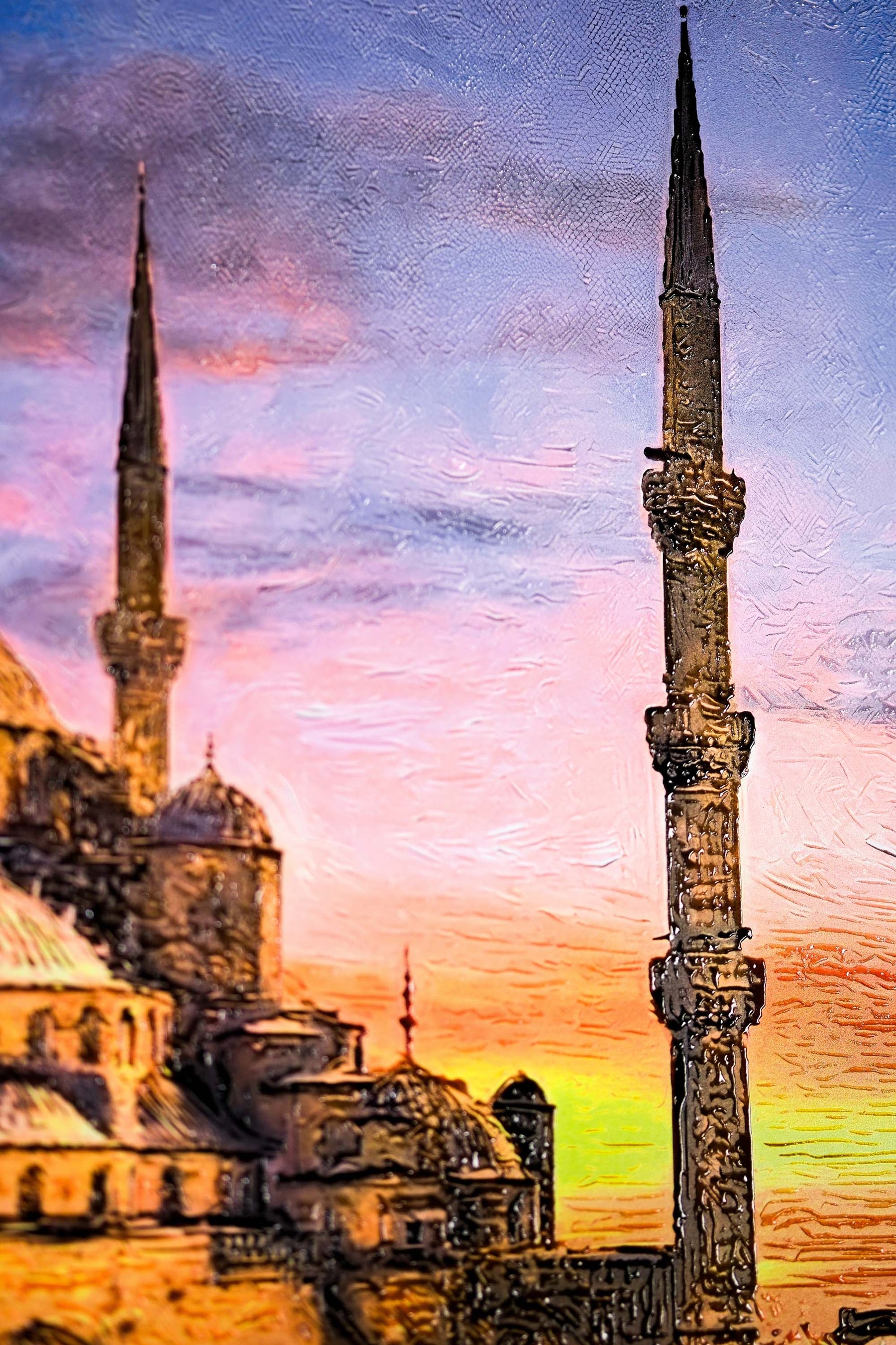 Eternal Sultan Ahmed Radiance — 3D Haptic Embossed High-Gloss Luxury Wall Art