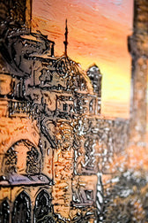 Eternal Sultan Ahmed Radiance — 3D Haptic Embossed High-Gloss Luxury Wall Art