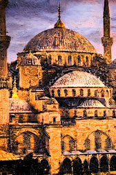Eternal Sultan Ahmed Radiance — 3D Haptic Embossed High-Gloss Luxury Wall Art