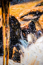 Havre du trio tropical — Œuvre murale de luxe à relief haptique 3D ultra-brillante