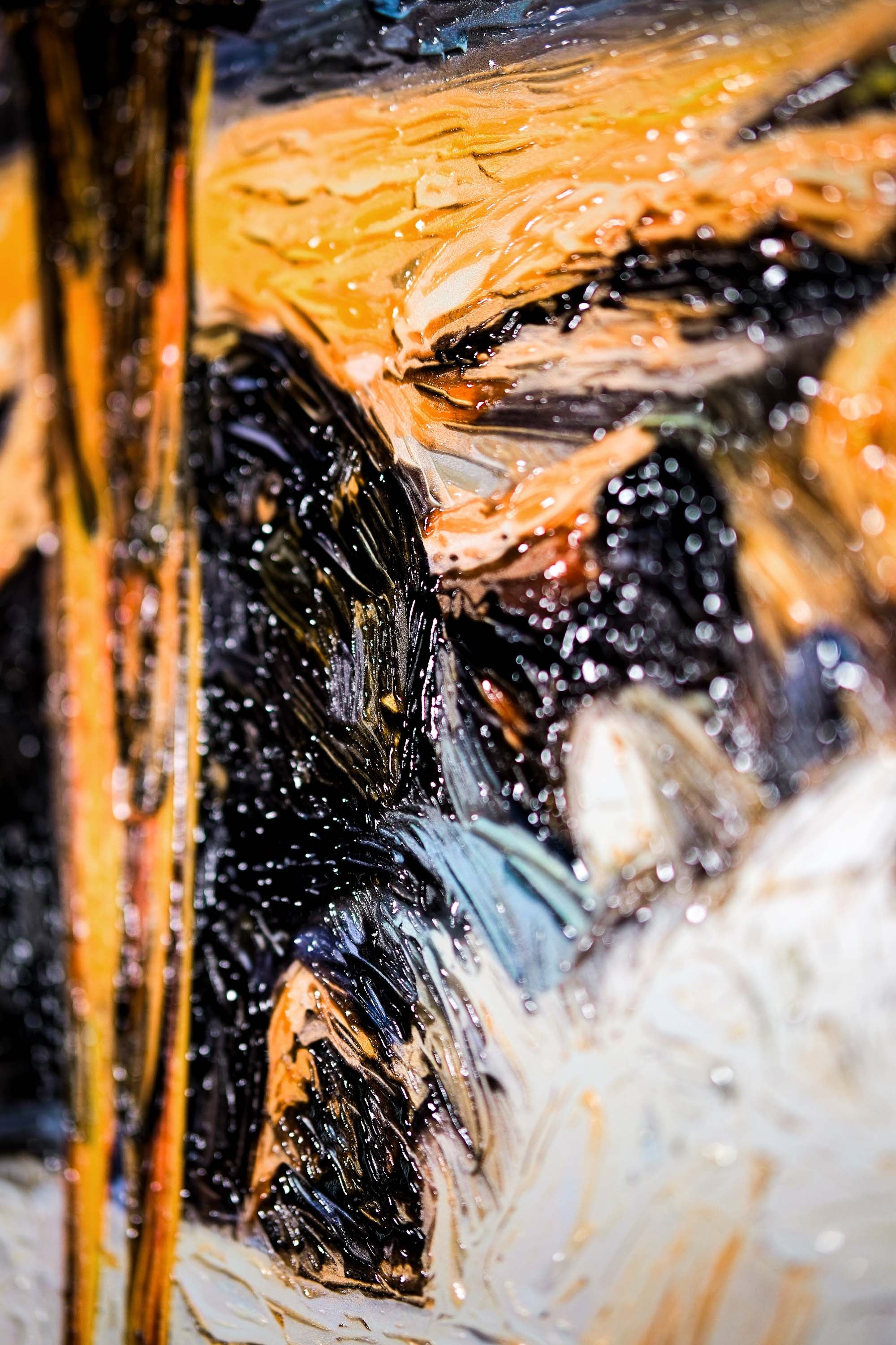 Tropical Trio Haven — 3D Haptic Embossed High-Gloss Luxury Wall Art