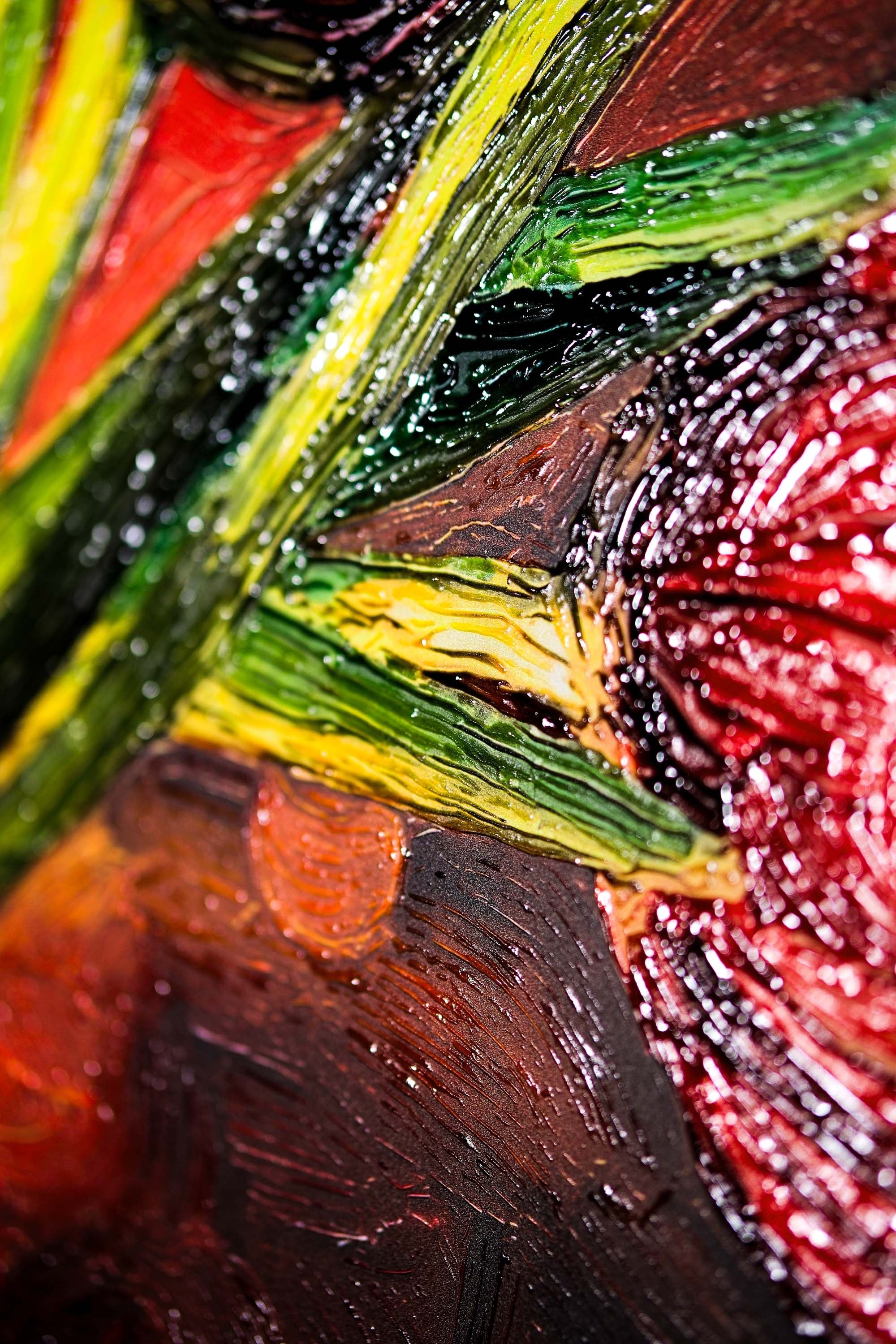 Crimson Stillness — Contemporary – 3D Haptic Embossed High-Gloss Luxury Wall Art