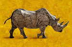 Golden Savannah Sentinel — 3D Haptic Embossed High-Gloss Luxury Wall Art