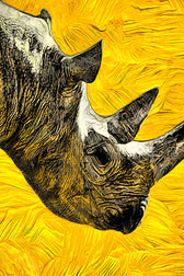 Golden Savannah Sentinel — 3D Haptic Embossed High-Gloss Luxury Wall Art