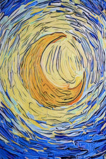 Celestial Touch of Creation — 3D Haptic Embossed High-Gloss Luxury Wall Art