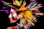 Chromatic Soul Radiance — 3D Haptic Embossed High-Gloss Luxury Wall Art