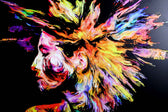 Chromatic Soul Radiance — 3D Haptic Embossed High-Gloss Luxury Wall Art