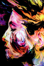 Chromatic Soul Radiance — 3D Haptic Embossed High-Gloss Luxury Wall Art