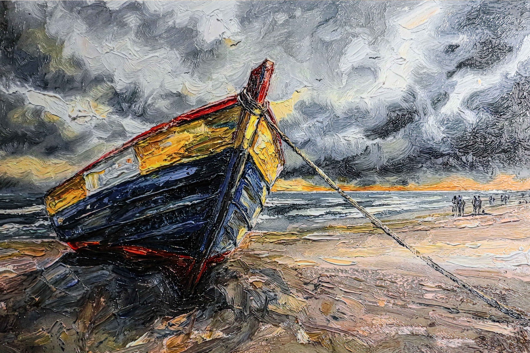 Weathered Shoreline Sentinel — 3D Haptic Embossed High-Gloss Luxury Wall Art