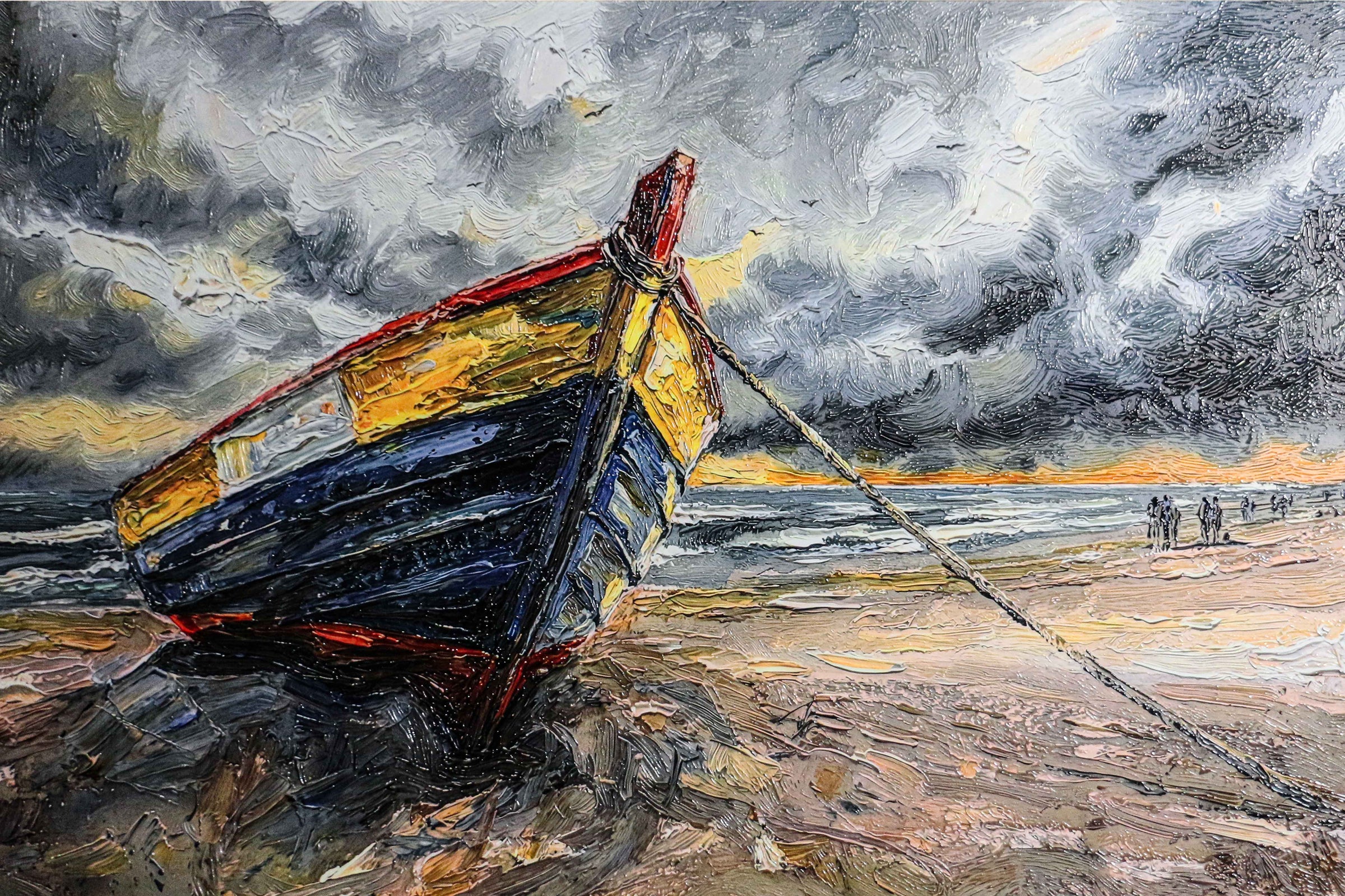 Weathered Shoreline Sentinel — 3D Haptic Embossed High-Gloss Luxury Wall Art