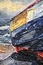 Weathered Shoreline Sentinel — 3D Haptic Embossed High-Gloss Luxury Wall Art