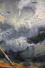 Weathered Shoreline Sentinel — 3D Haptic Embossed High-Gloss Luxury Wall Art