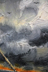 Weathered Shoreline Sentinel — 3D Haptic Embossed High-Gloss Luxury Wall Art