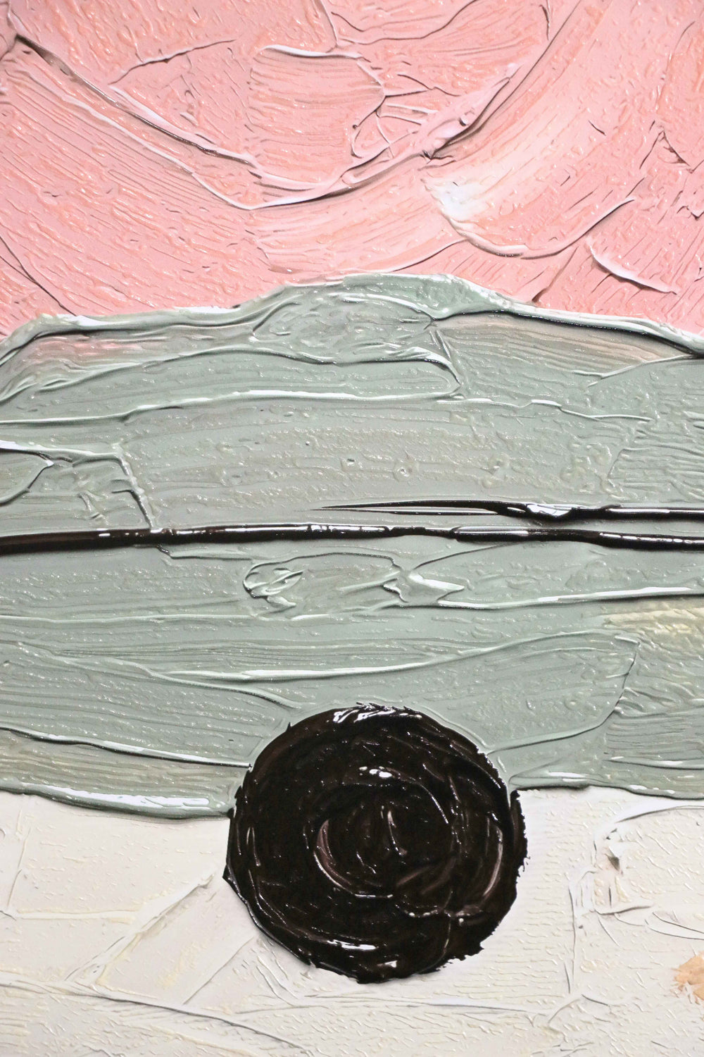 Mocha & Rose Abstract Stack — 3D Haptic Embossed High-Gloss Luxury Wall Art