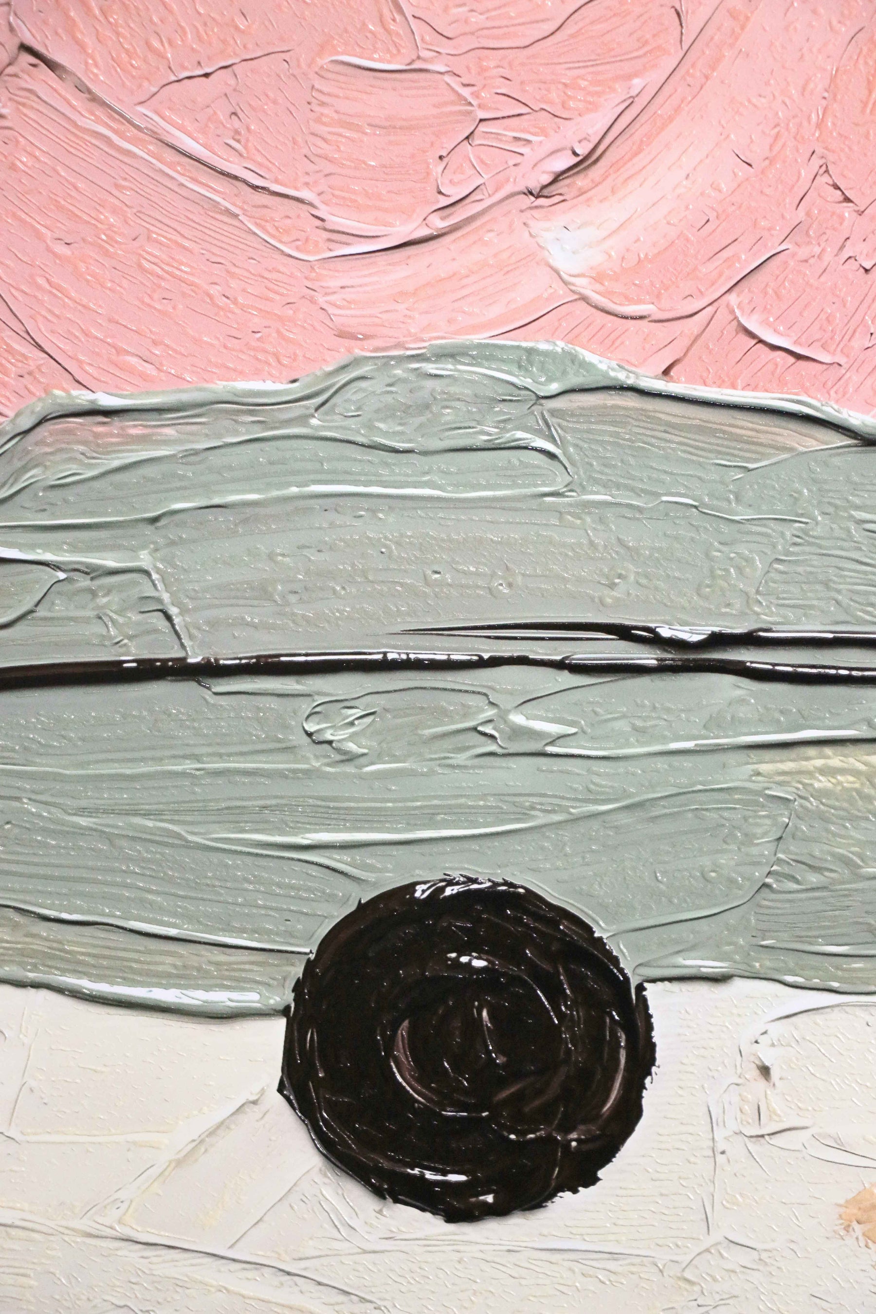 Mocha & Rose Abstract Stack — 3D Haptic Embossed High-Gloss Luxury Wall Art