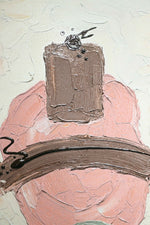 Mocha & Rose Abstract Stack — 3D Haptic Embossed High-Gloss Luxury Wall Art