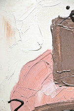 Mocha & Rose Abstract Stack — 3D Haptic Embossed High-Gloss Luxury Wall Art