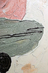 Mocha & Rose Abstract Stack — 3D Haptic Embossed High-Gloss Luxury Wall Art