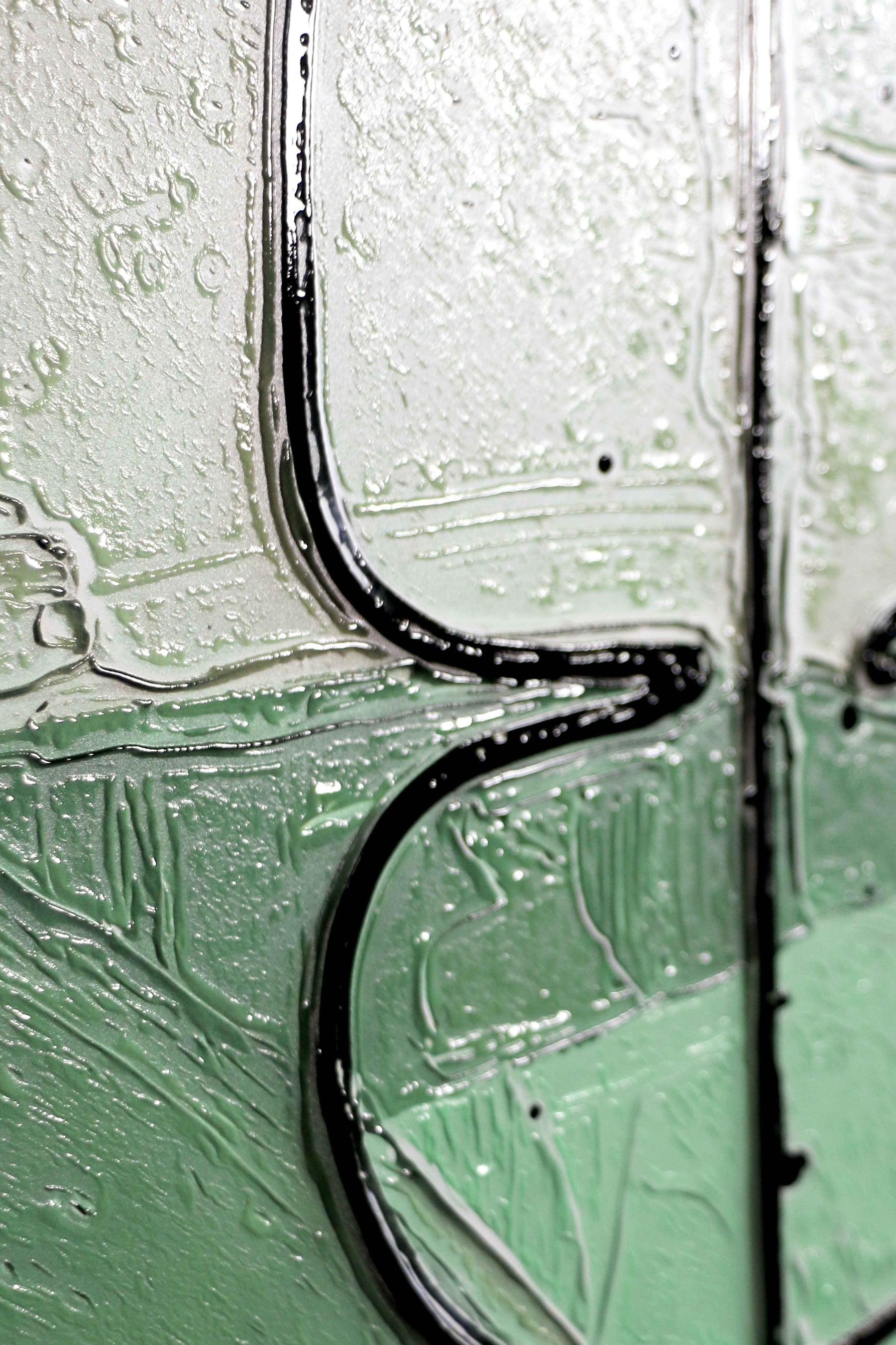 Sage & Petal Abstract Foliage — 3D Haptic Embossed High-Gloss Luxury Wall Art