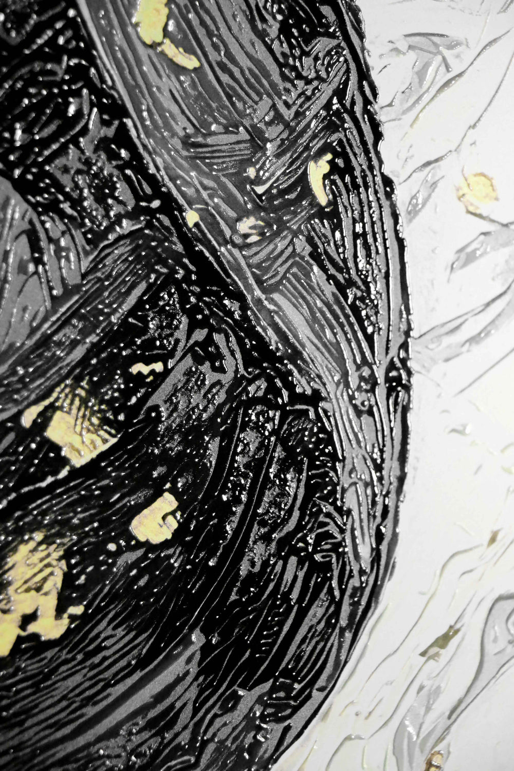 Gilded Leaf & Feather Reverie — 3D Haptic Embossed High-Gloss Luxury Wall Art