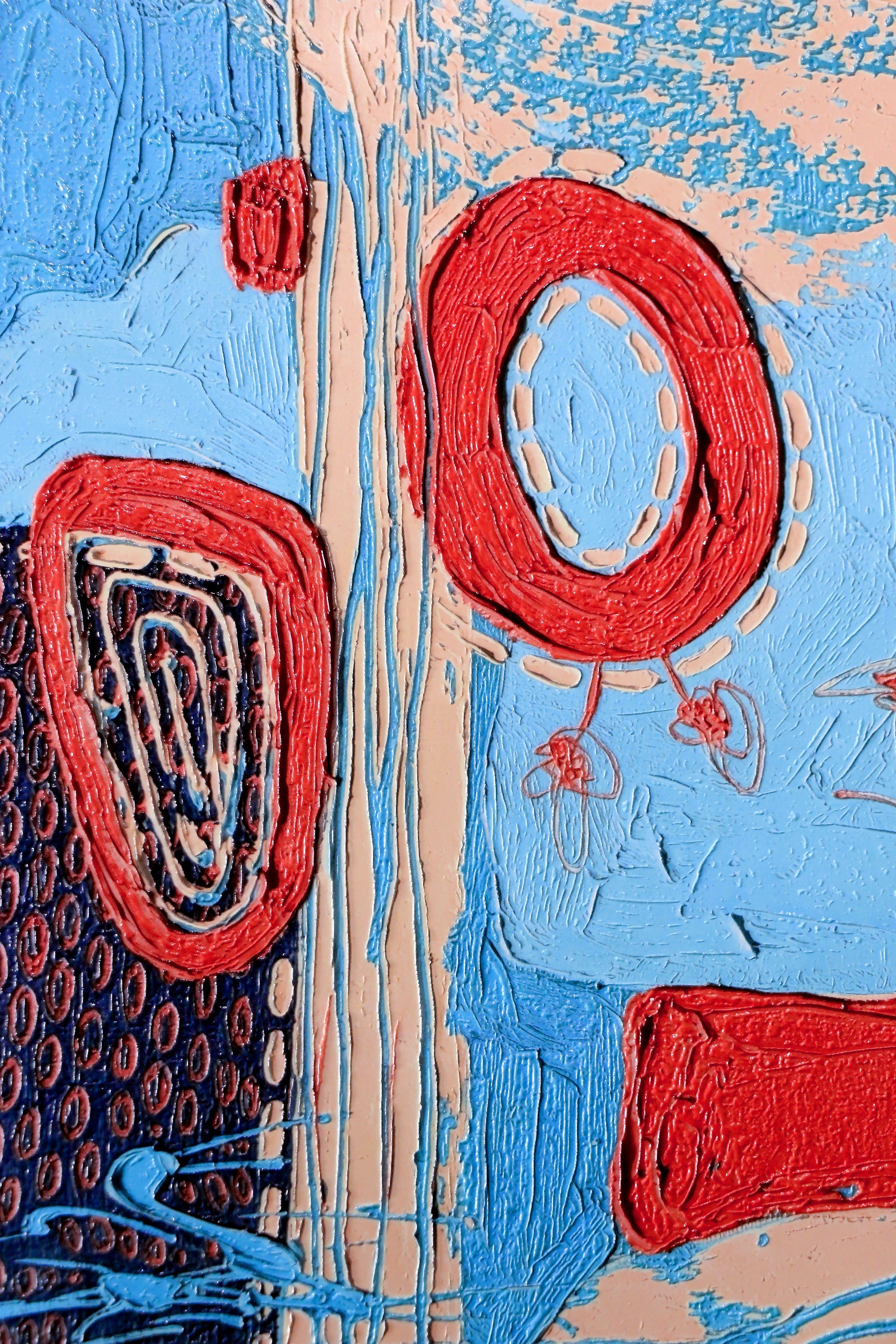 Cosmic Tide Doodles — 3D Haptic Embossed High-Gloss Luxury Wall Art