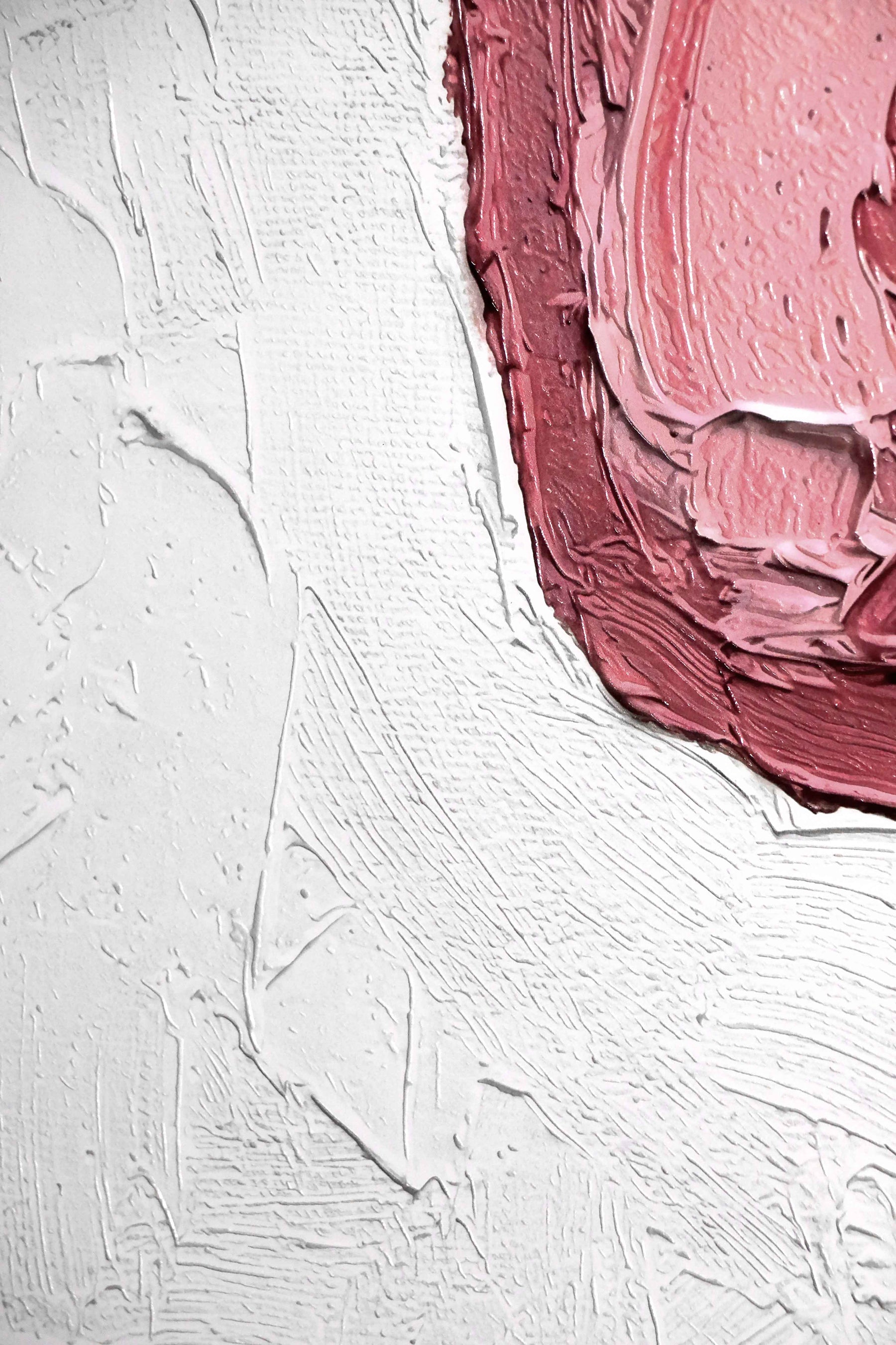 Crimson & Ochre Lyric — 3D Haptic Embossed High-Gloss Luxury Wall Art