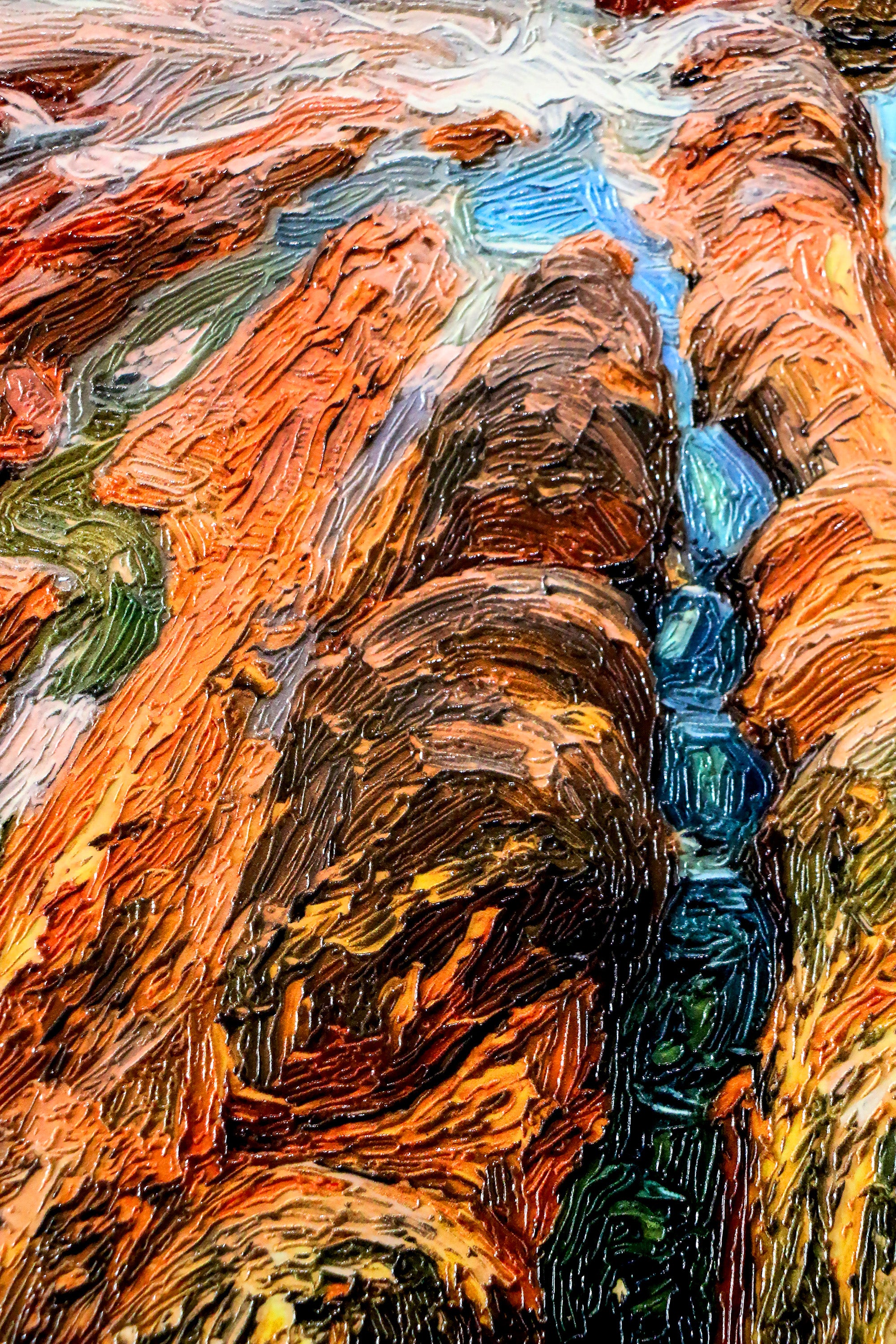 Amber Coastline Reverie — 3D Haptic Embossed High-Gloss Luxury Wall Art