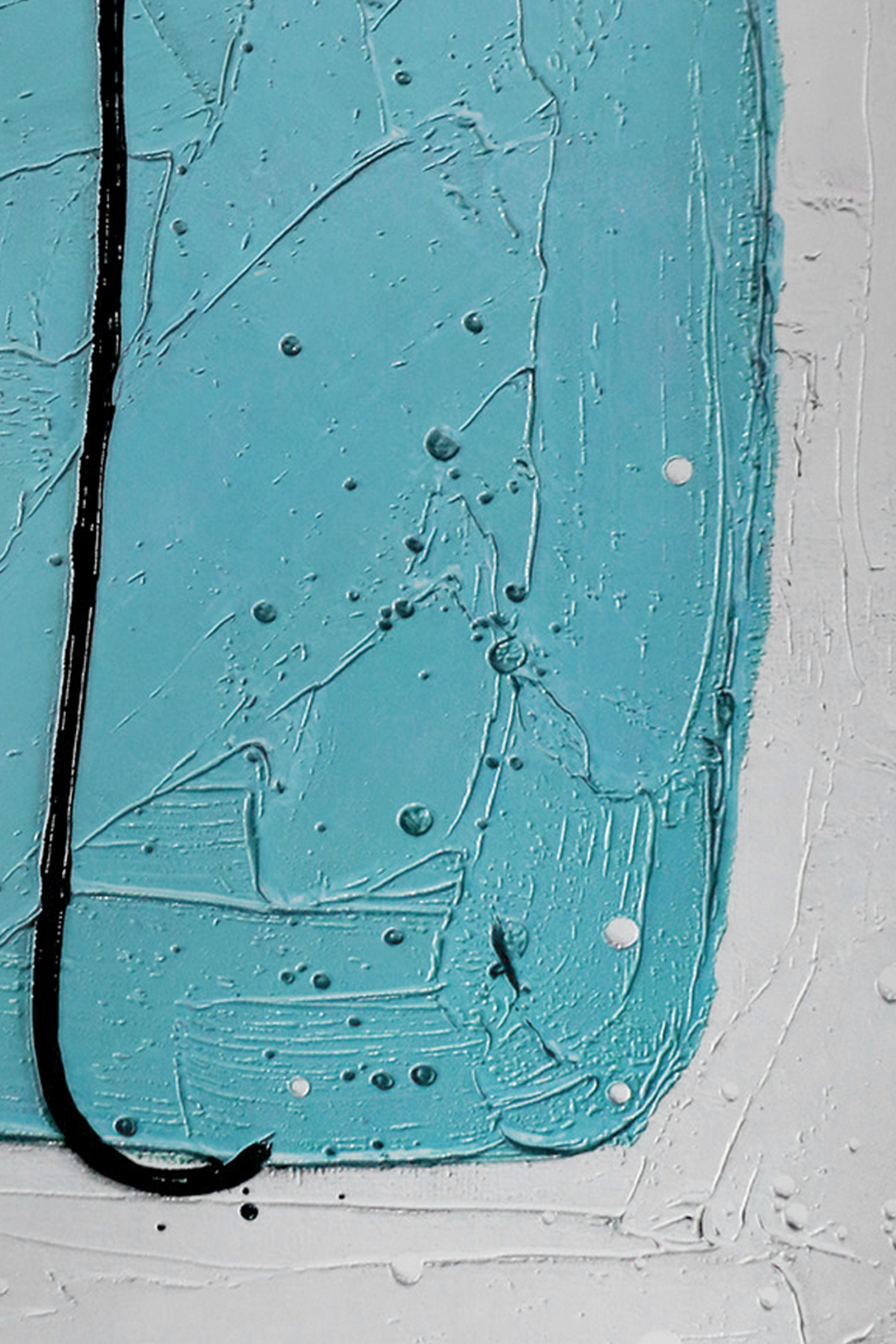 Tranquil Blue Visage — 3D Haptic Embossed High-Gloss Luxury Wall Art