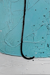 Tranquil Blue Visage — 3D Haptic Embossed High-Gloss Luxury Wall Art