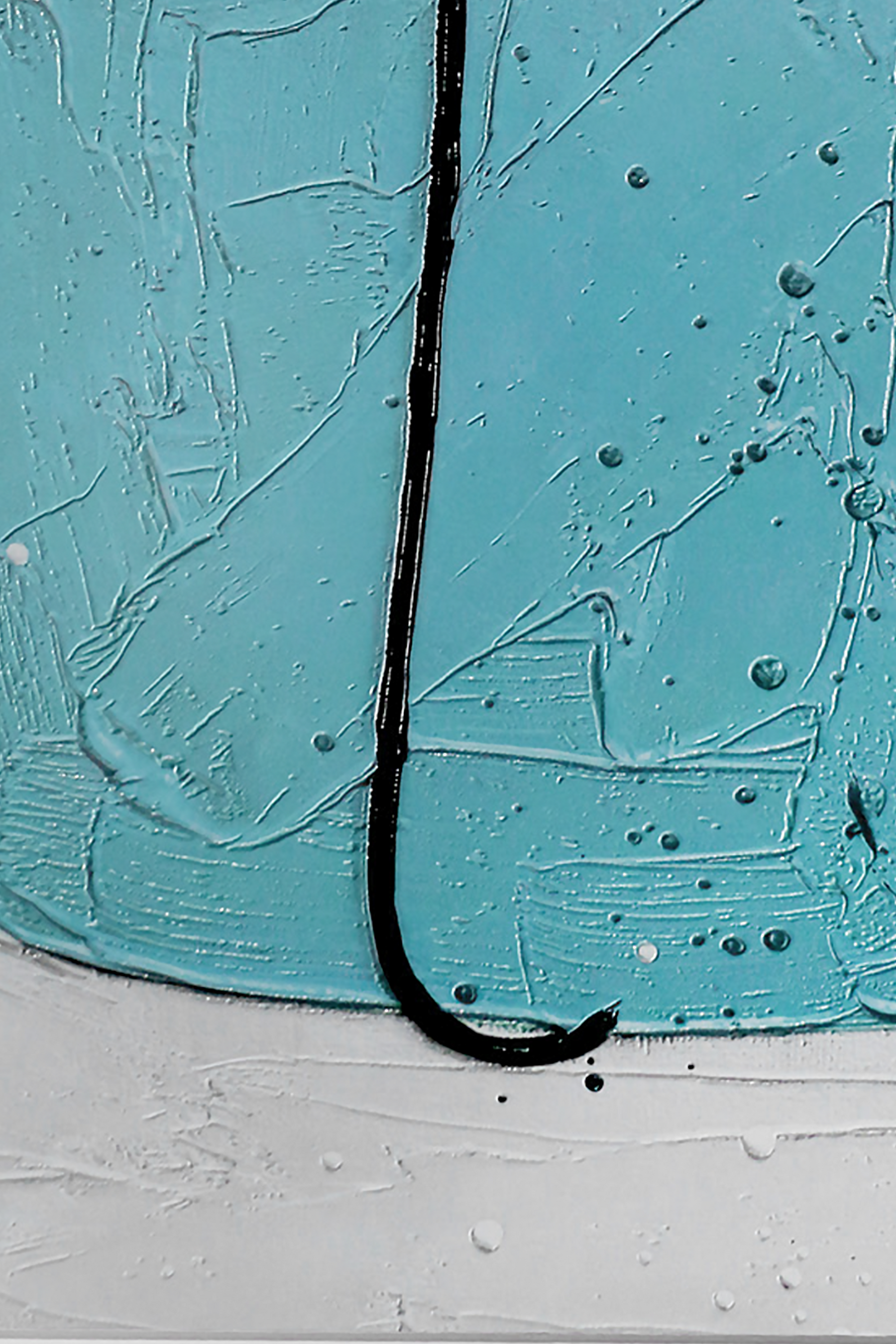 Tranquil Blue Visage — 3D Haptic Embossed High-Gloss Luxury Wall Art