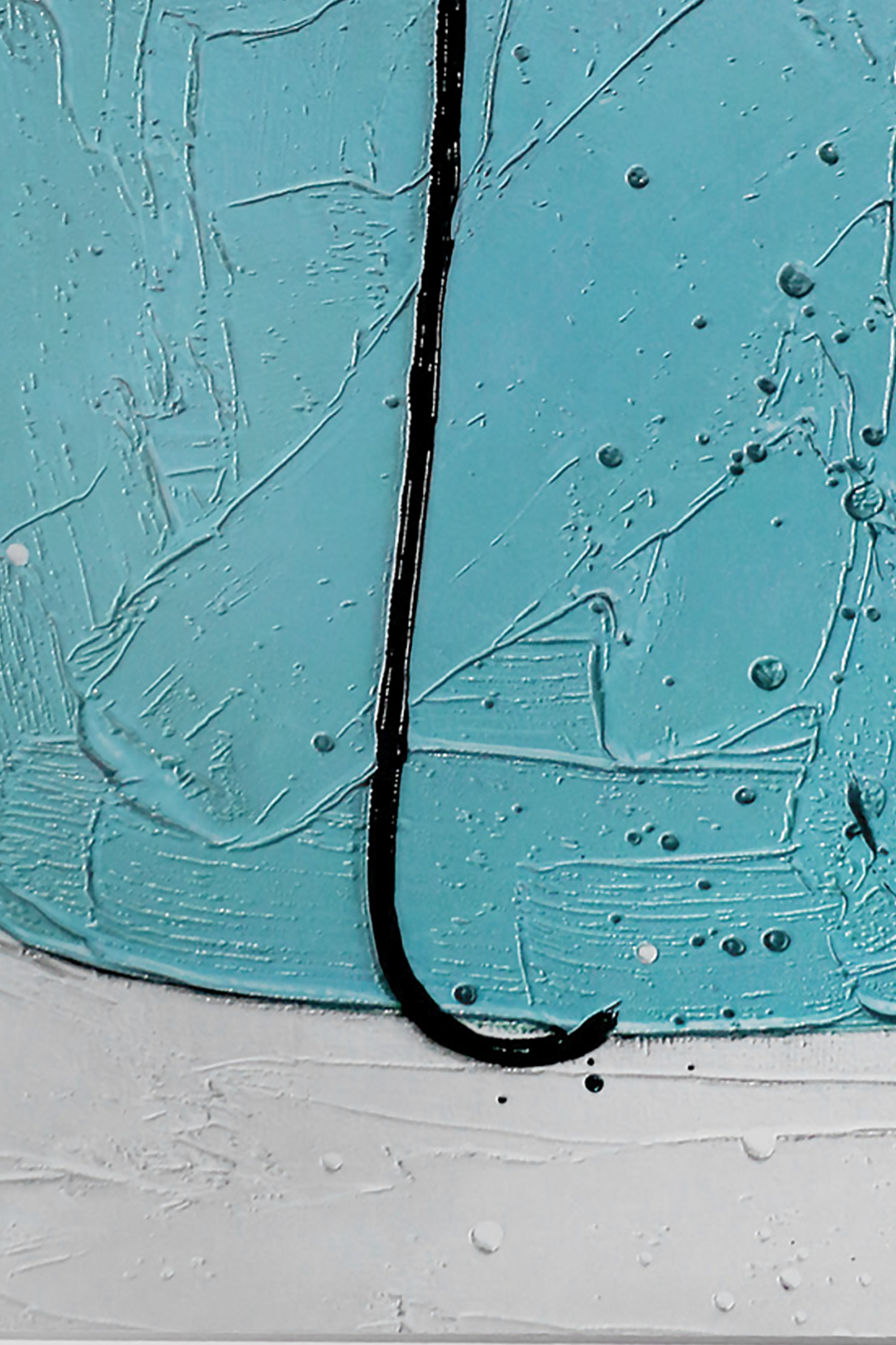 Tranquil Blue Visage — 3D Haptic Embossed High-Gloss Luxury Wall Art