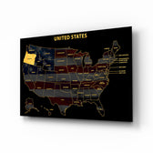 Oregon State Map - 3D Embossed Metal Wall Art