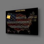 Oregon State Map - 3D Embossed Metal Wall Art
