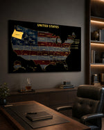 Oregon State Map - 3D Embossed Metal Wall Art