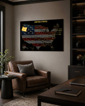 Oregon State Map - 3D Embossed Metal Wall Art