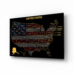 Alaska State Map - 3D Embossed Metal Wall Art