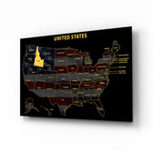 Idaho State Map - 3D Embossed Metal Wall Art