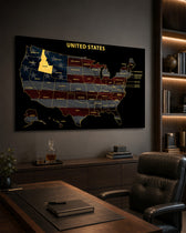 Idaho State Map - 3D Embossed Metal Wall Art