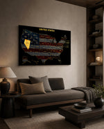 Nevada State Map - 3D Embossed Metal Wall Art