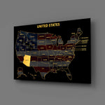 Arizona State Map - 3D Embossed Metal Wall Art