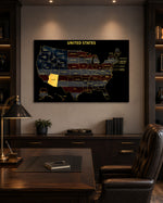 Arizona State Map - 3D Embossed Metal Wall Art