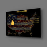 Utah State Map - 3D Embossed Metal Wall Art