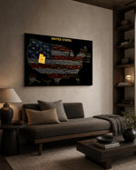 Utah State Map - 3D Embossed Metal Wall Art